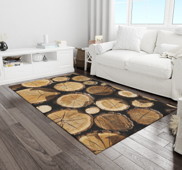 wood trunks vinyl rug - TenStickers