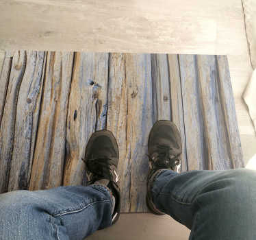 Wooden logs 3d texture wood effect vinyl flooring - TenStickers