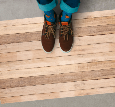 Plank Style wood effect rug - TenStickers