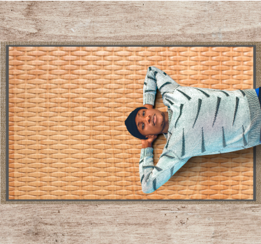 Woven Basket Weave hall rug - TenStickers