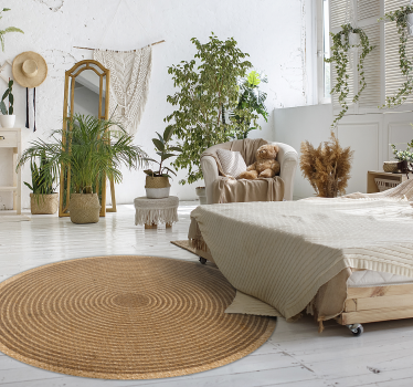 Woven round cotton texture nordic style rugs - TenStickers