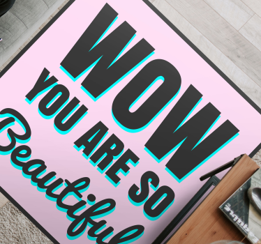 You are so beautiful wow bespoke rugs - TenStickers