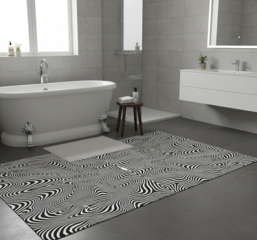 Zebra 3d effect bathroom mat - TenStickers