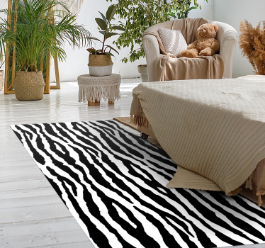 Zebra stripes animal print carpet - TenStickers
