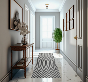 Zig zag pattern geometric hallway carpets - TenStickers