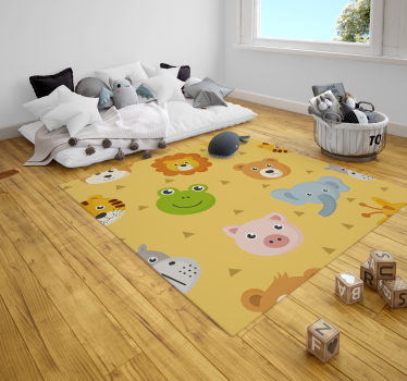 zoo animals babies vinyl carpet - TenStickers