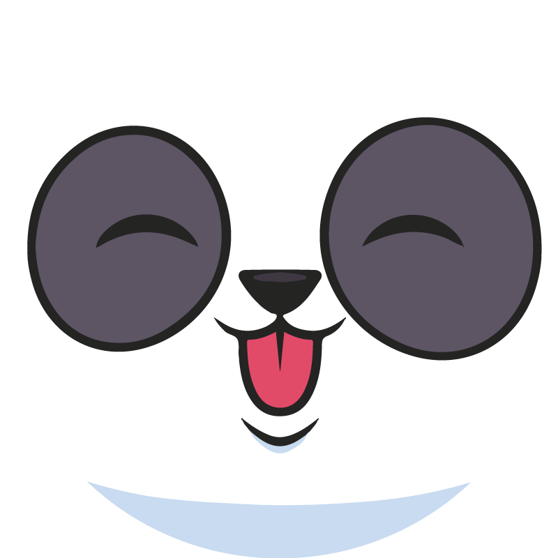 Panda face white rug - TenStickers