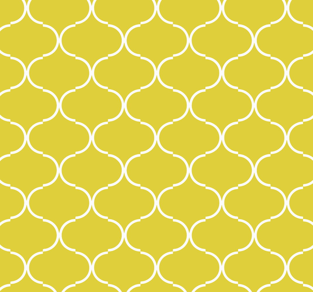 Geometric line pattern yellow rug - TenStickers
