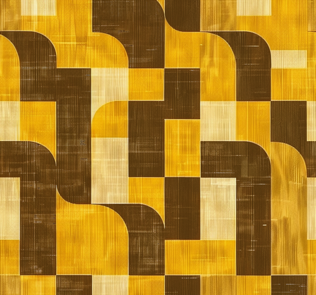 Art deco style yellow rug - TenStickers