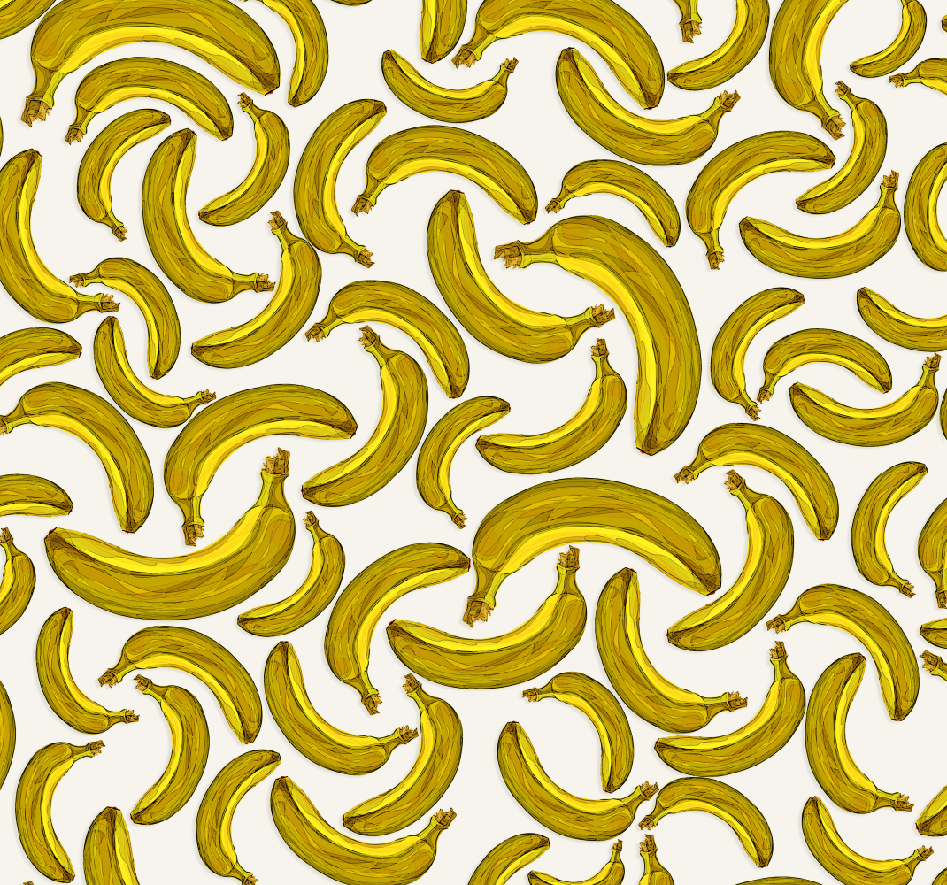 Banana design yellow vinyl rug - TenStickers