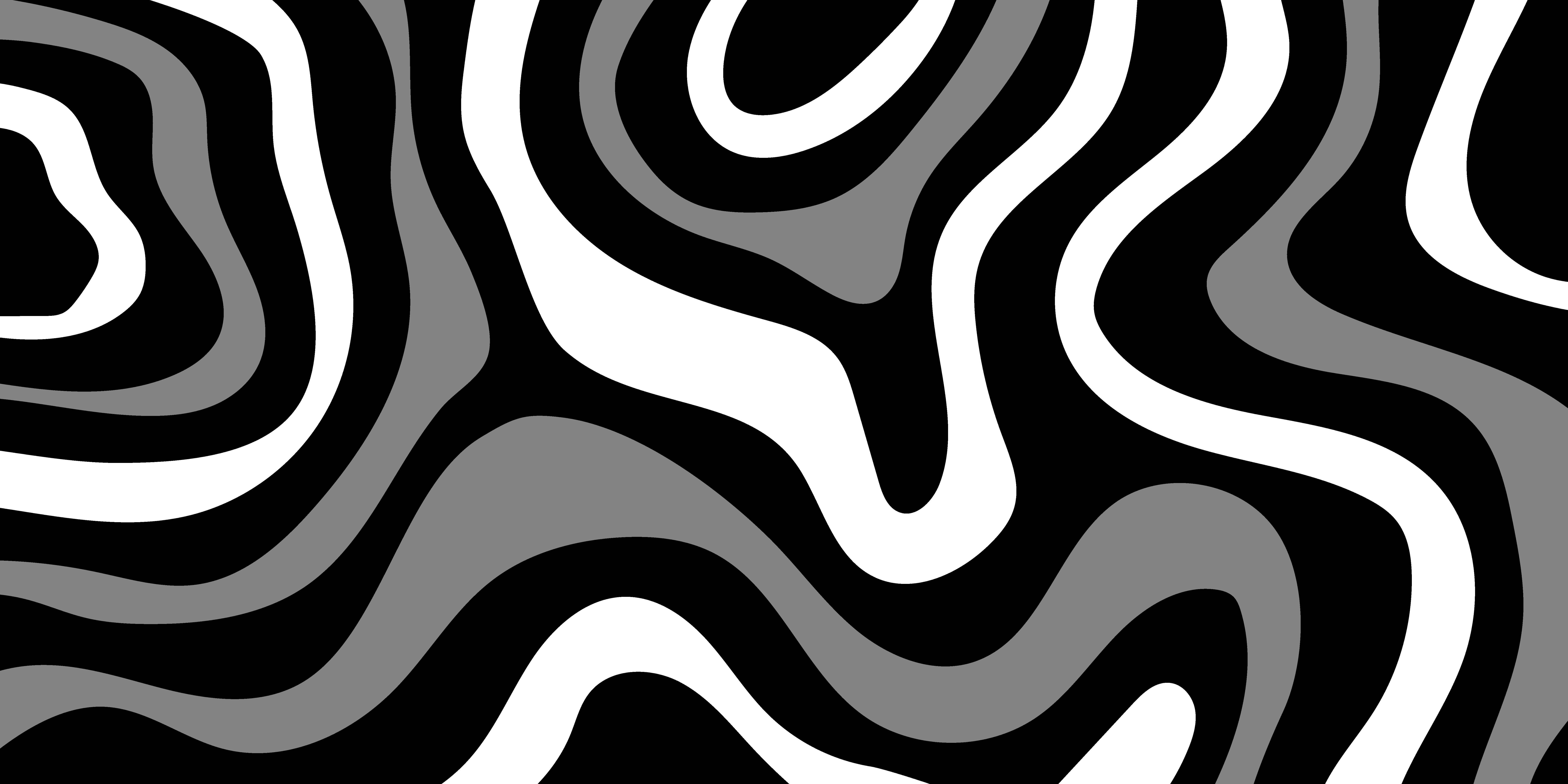 Modern waves black vinyl rug - TenStickers