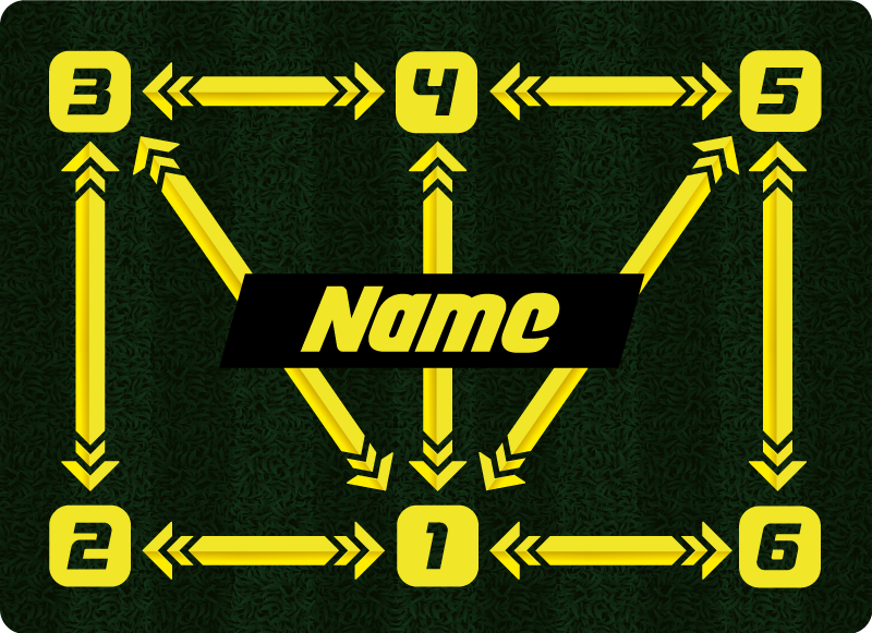Personalised name football pitch vinyl rug - TenStickers