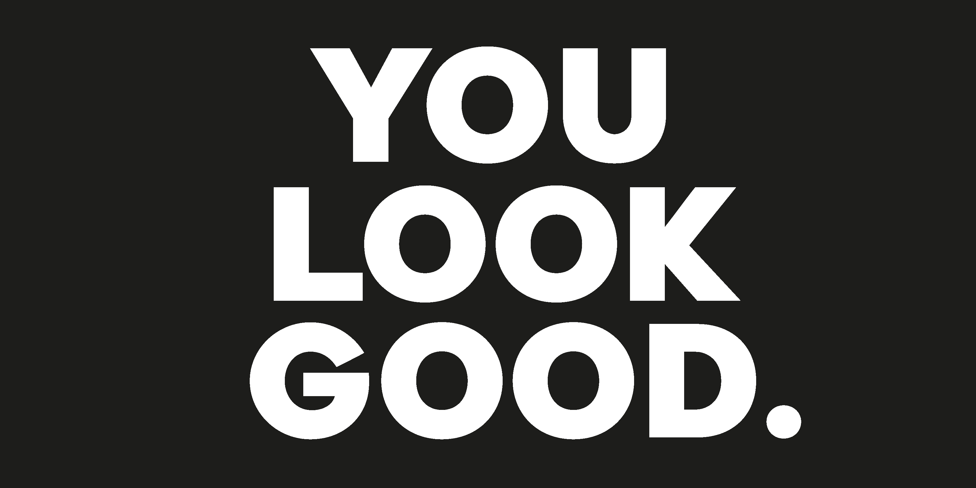 "You look good" text bathroom mat - TenStickers