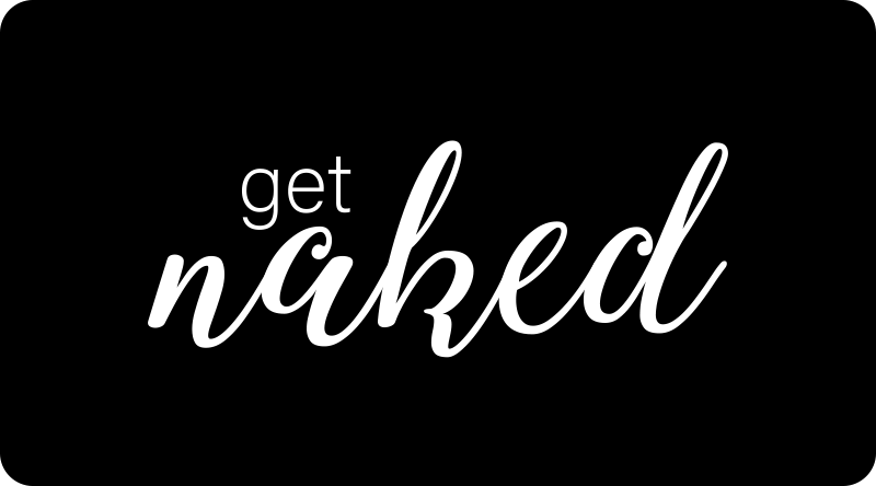 "Get naked" text bathroom mat - TenStickers
