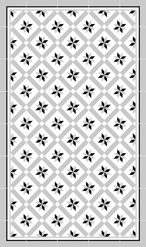 Hydraulic Grey kitchen mat - TenStickers