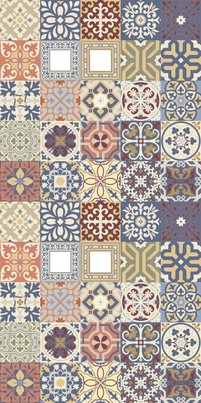 Multicolor hydraulic kitchen mat - TenStickers