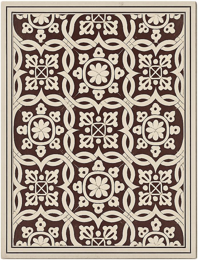 Organic tiles living room rug - TenStickers