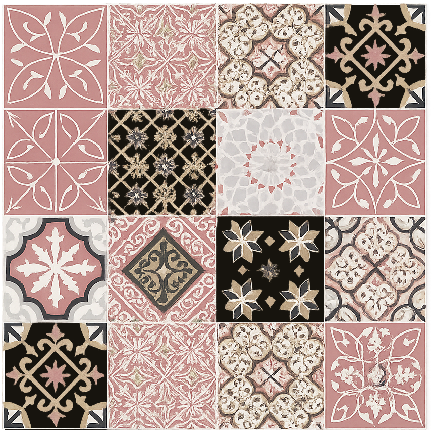 Pink cement living room rug - TenStickers