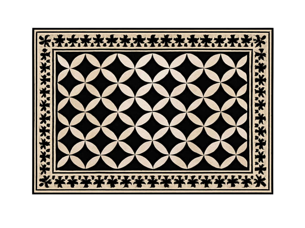 Traditional Spanish design living room rug - TenStickers