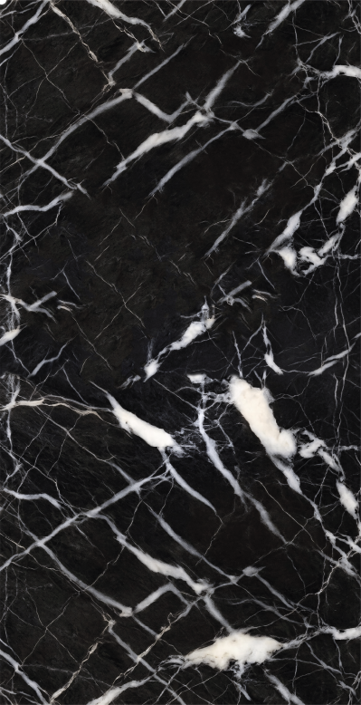 Black and white effect marble rug - TenStickers