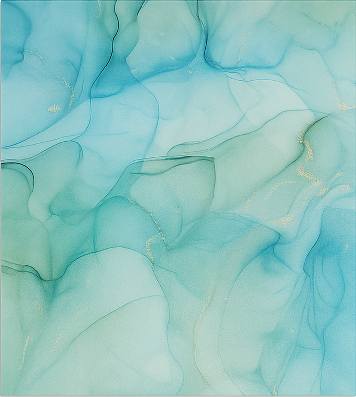 Turquoise wave effect marble rug - TenStickers