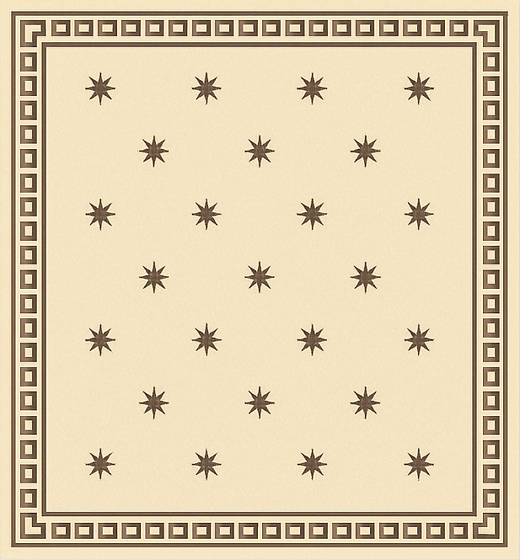 Vintage beige motif kitchen vinyl mat - TenStickers