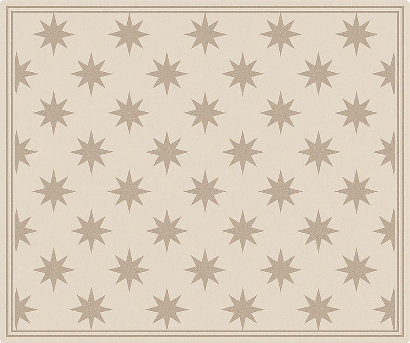Starry beigemotif kitchen vinyl mat - TenStickers
