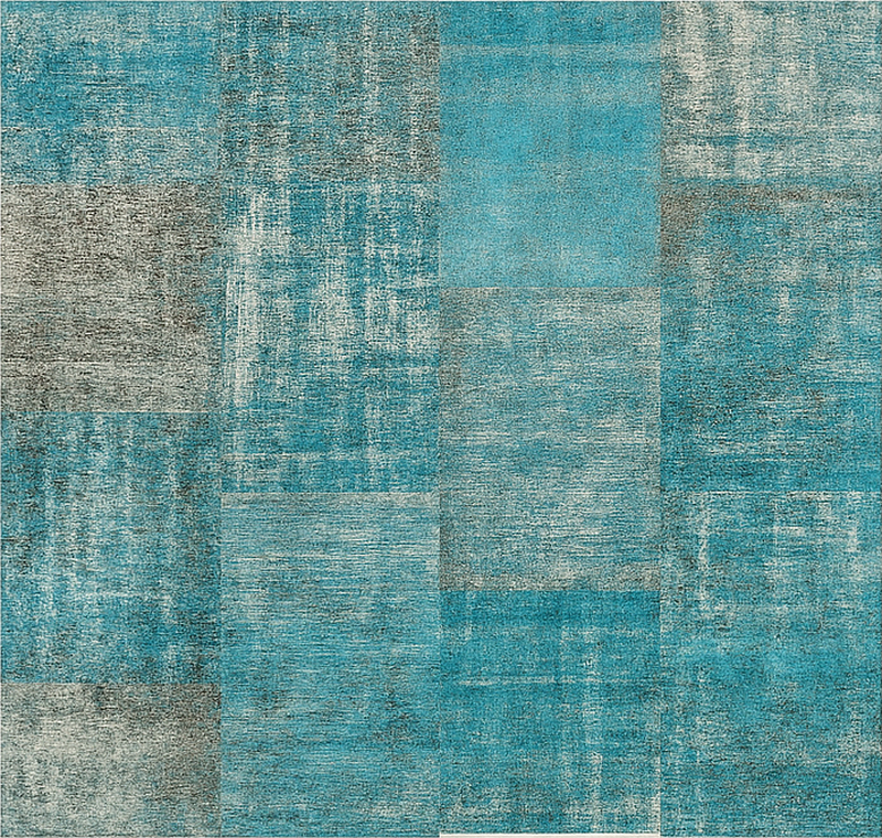 Distressed Patchwork Rug dining room rug - TenStickers