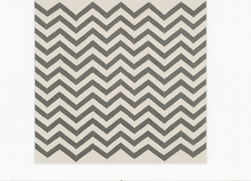 Chevron zigzag pattern dining room rug - TenStickers