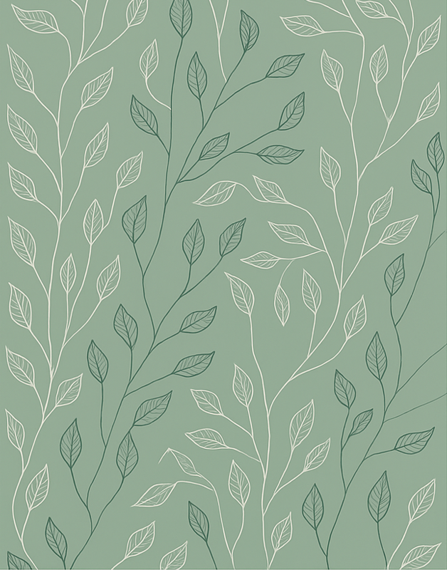 Clean Botanical Overlay dining room rug - TenStickers