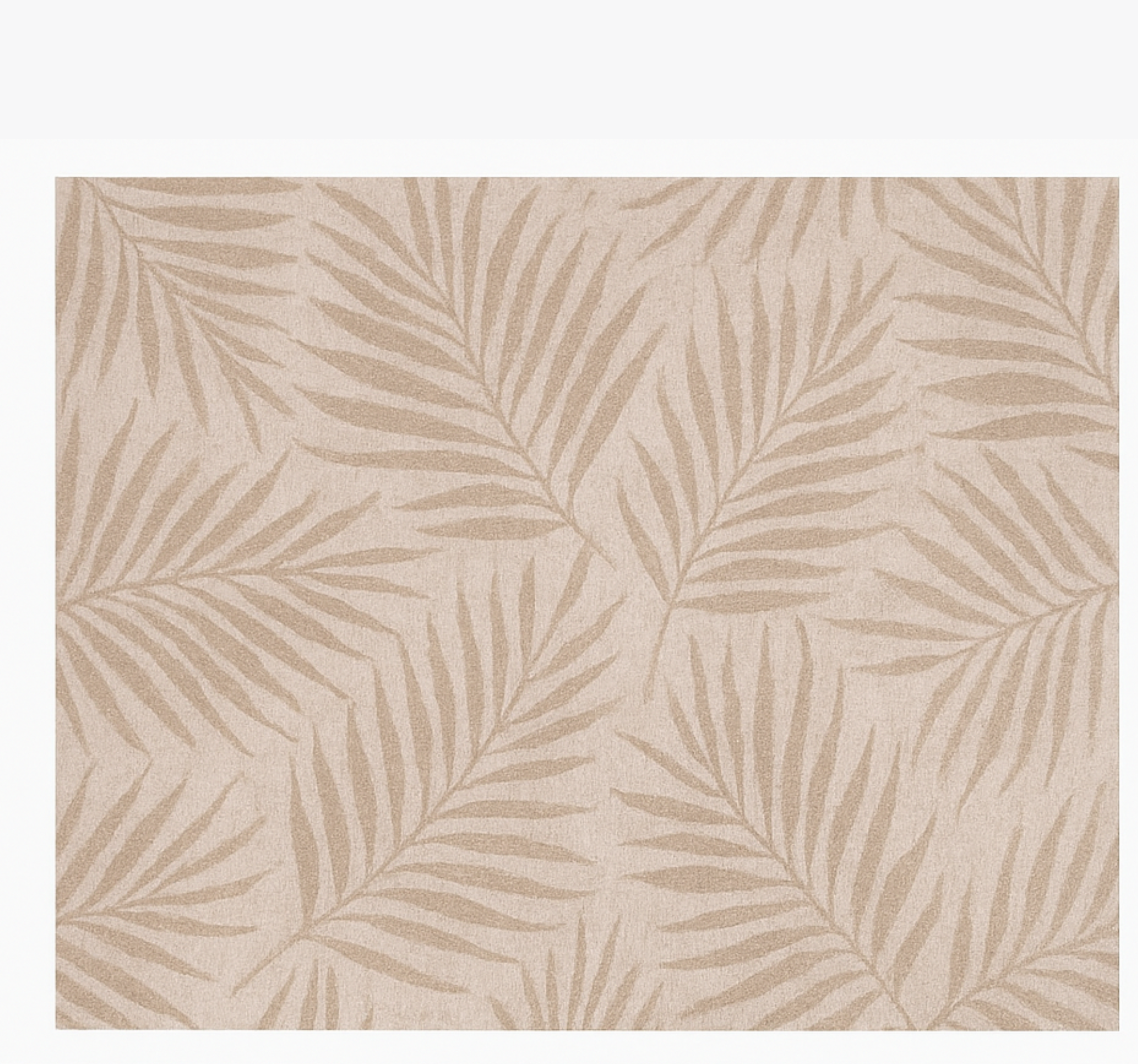 Subtle Palm Frond dining room rug - TenStickers