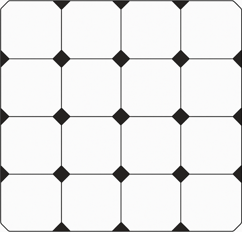 Checkered diamond print  kitchen vinyl mat - TenStickers