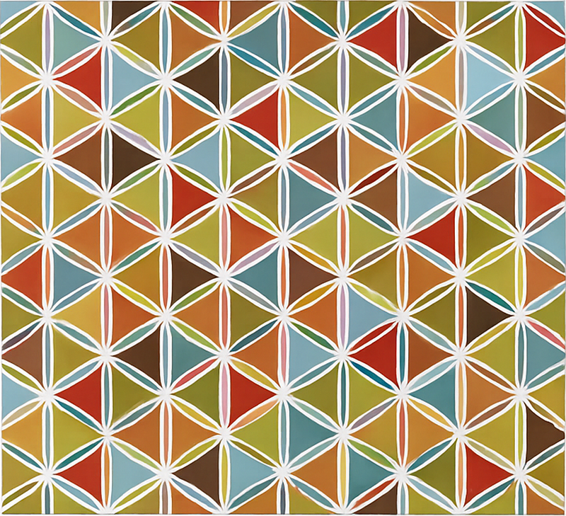 Living room rug vibrant prism pattern mat - TenStickers