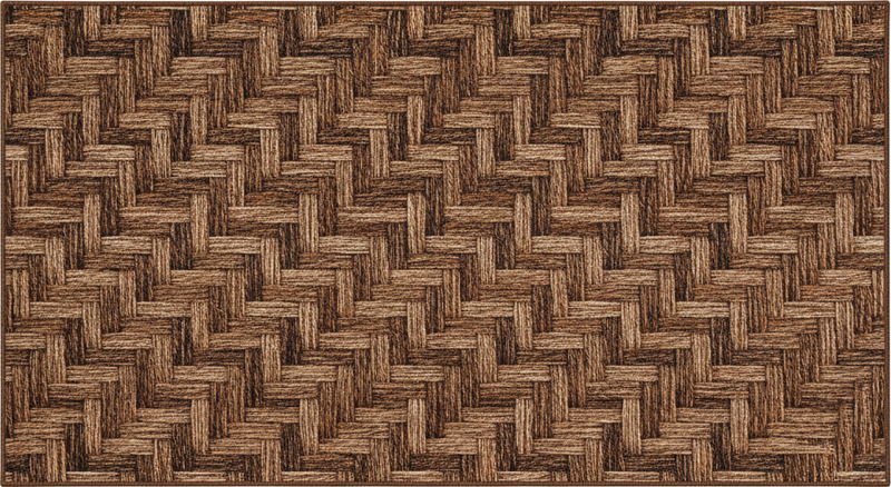Brown fabric effect texture rug - TenStickers