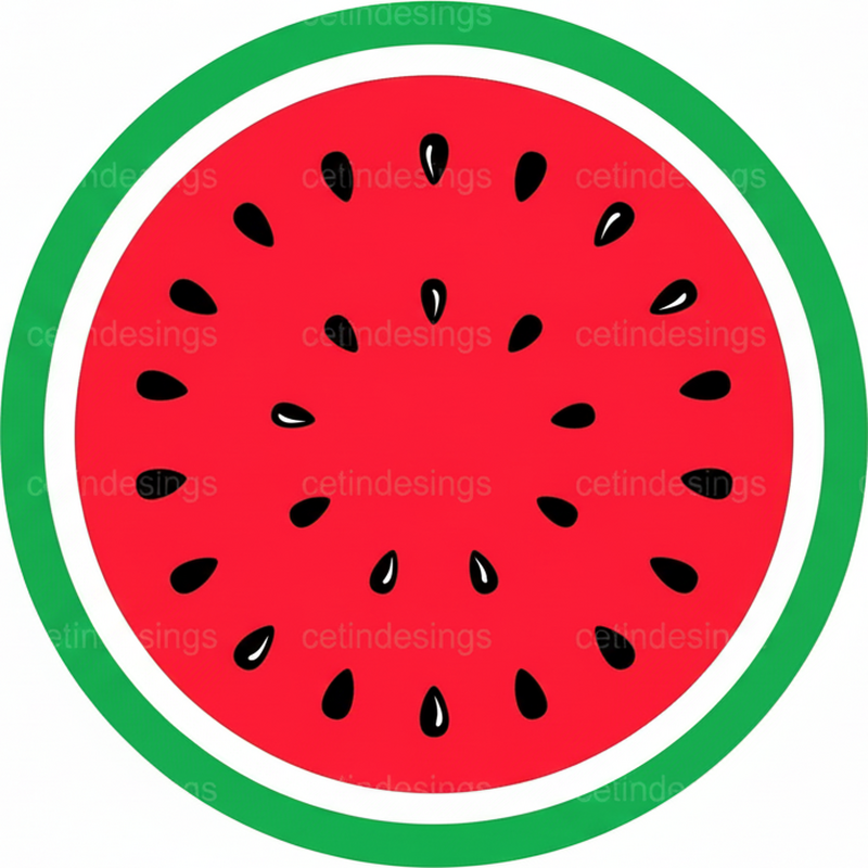 Circular rug whole watermelon - TenStickers