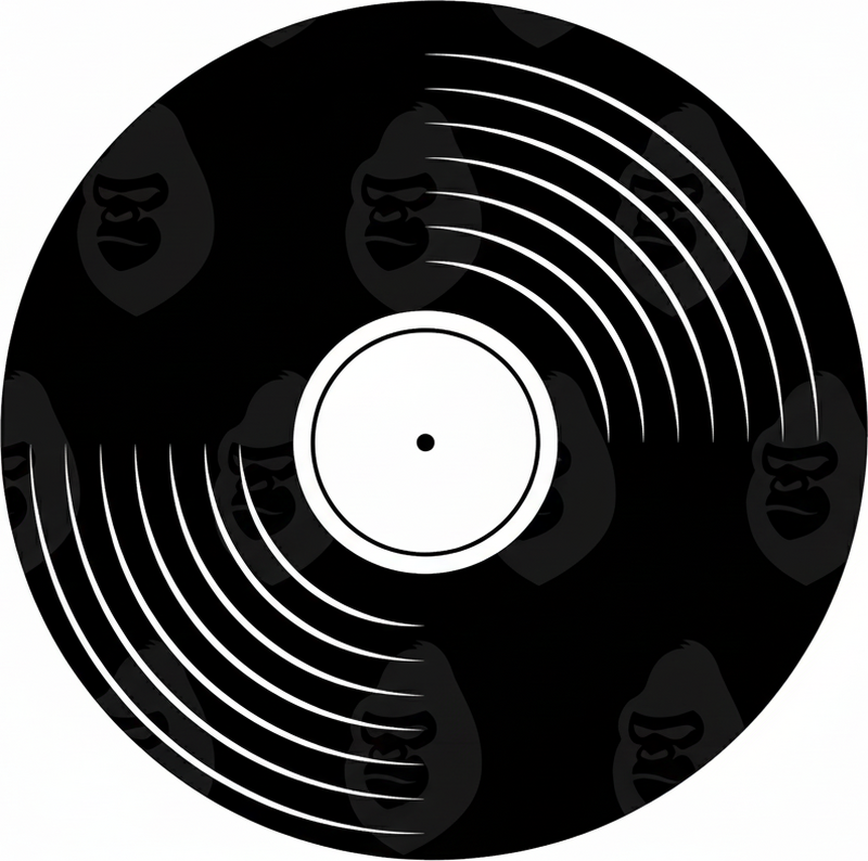 Circular rug vinyl record design - TenStickers