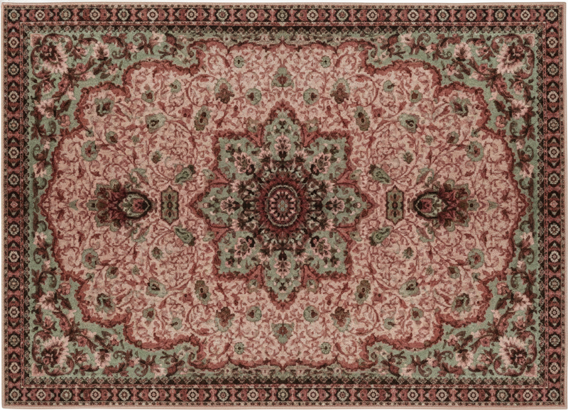 Vintage rose living room rug - TenStickers
