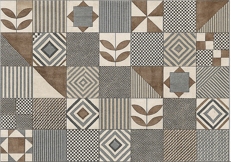 Abstract geometric nature kitchen vinyl mat - TenStickers