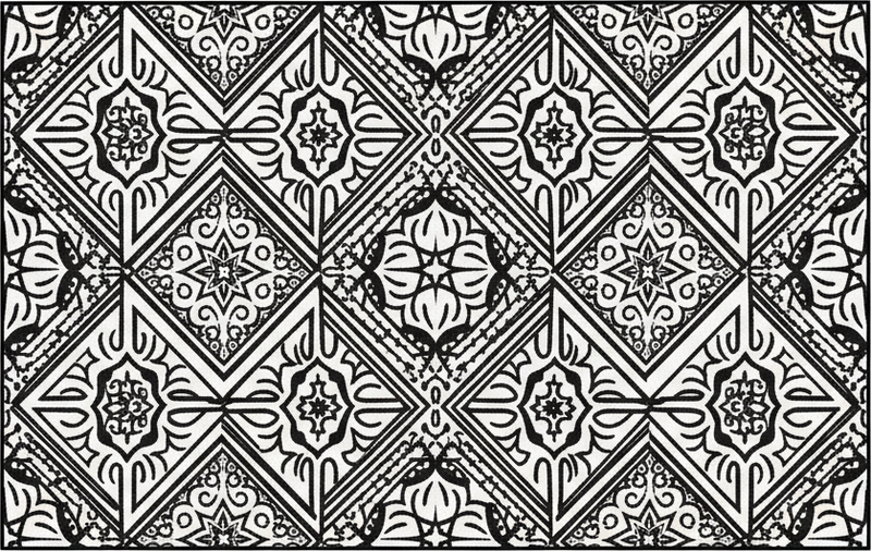 Kitchen vinyl mat in vibrant kaleidoscope design - TenStickers