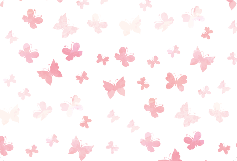 Animal mat pastel flying butterflies design - TenStickers