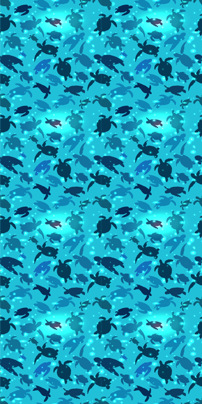 Turtles swimming animal mat - TenStickers
