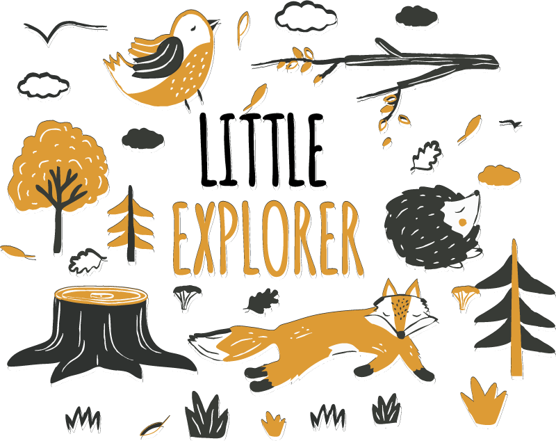 Little explorer animal mat - TenStickers