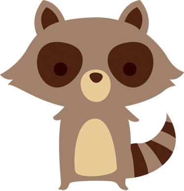 Animal mat raccoon design - TenStickers