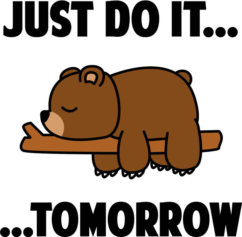 Animal mat just do it tomorrow - TenStickers