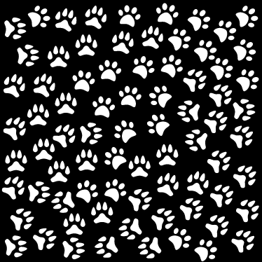White animal prints animal mat - TenStickers