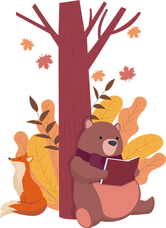 Animal mat tree with animals - TenStickers