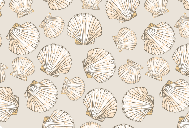 Animal mat big and small seashells - TenStickers