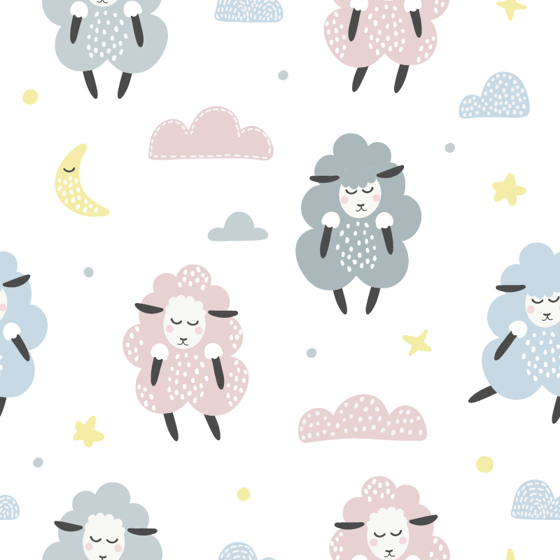 Animal mat sheep design for kids - TenStickers