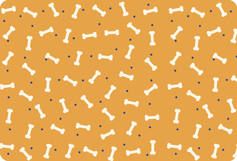 Animal mat with orange bones pattern - TenStickers