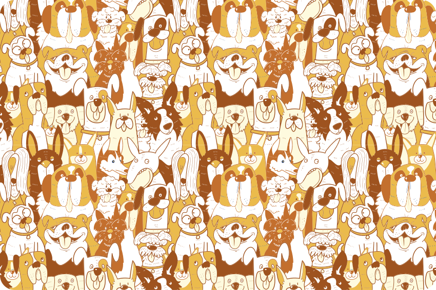 Animal mat dog celebration party - TenStickers